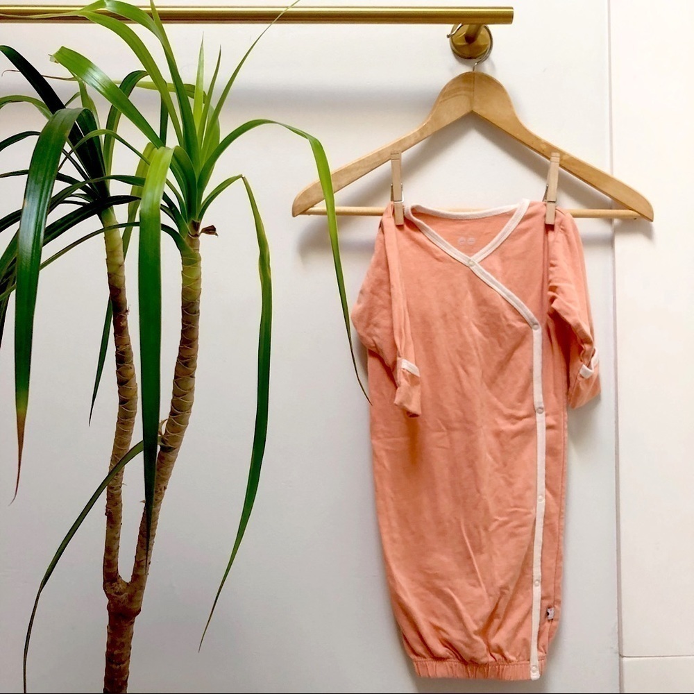 BABY Soy Basic eco Kimono style sleepsack/gown in peach